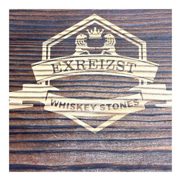 Exreizst Whiskey Stones Premium Gift Set Includes 2 Glasses 2 Slate Coasters Box - Picture 3 of 10